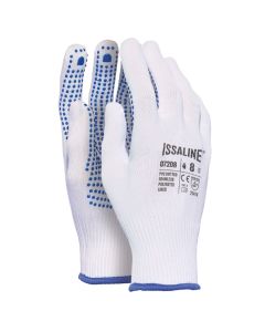 GUANTO IN POLIESTERE  PUNTINATO PVC