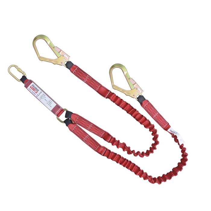 EXPANDABLE ENERGY ABSORBING FORKED ROPE LANYARD